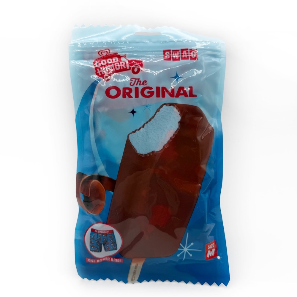 Good Humor Popsicle Swag Boxer Briefs Mens Medium Underwear Blue Red Fun Gift